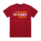 Eat, Sleep, Hockey, Repeat Ball Hockey - Heavy Tee