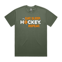 Eat, Sleep, Hockey, Repeat Ball Hockey - Heavy Tee
