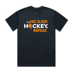 Eat, Sleep, Hockey, Repeat Ball Hockey - Heavy Tee