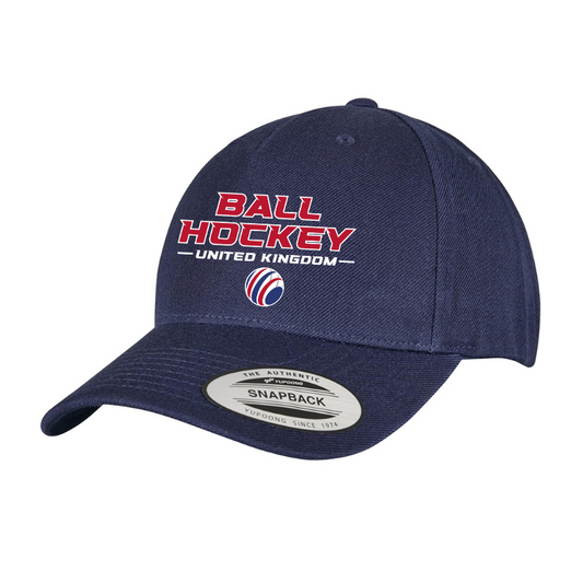 Ball Hockey UK Sandwich Peak Baseball Cap - embroidered - colour logo