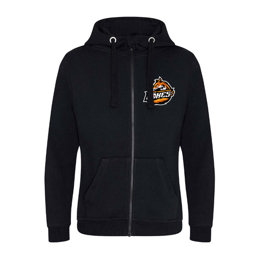 Foxes Unisex Zipped Hoodie - Embroidered