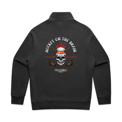 Hockey On The Brain Relax Faded Half Zip