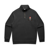 Hockey On The Brain Relax Faded Half Zip