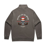 Hockey On The Brain Relax Faded Half Zip