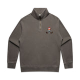 Hockey On The Brain Relax Faded Half Zip