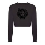 Womens Ice Hockey Long Sleeve Cropped T-Shirt