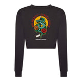 Voodoo Strike First Womens Long Sleeve Cropped T-Shirt