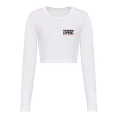 Voodoo Strike First Womens Long Sleeve Cropped T-Shirt