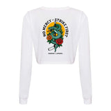 Voodoo Strike First Womens Long Sleeve Cropped T-Shirt