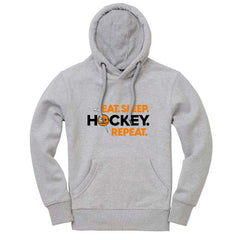 Eat, Sleep, Hockey, Repeat Midweight Peach Finish Hoodie