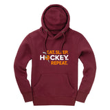 Eat, Sleep, Hockey, Repeat Midweight Peach Finish Hoodie