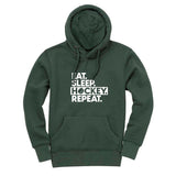Voodoo Ice Hockey Eat Sleep Hockey Repeat Ultra Premium Hoodie