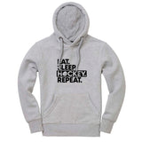 Voodoo Ice Hockey Eat Sleep Hockey Repeat Ultra Premium Hoodie