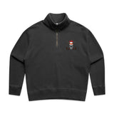 Womens Hockey On The Brain Faded Half Zip