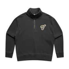 Womens Retro Logo Faded Half Zip