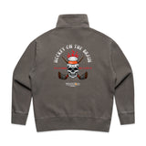 Womens Hockey On The Brain Faded Half Zip