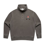 Womens Hockey On The Brain Faded Half Zip