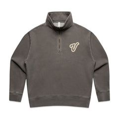 Womens Retro Logo Faded Half Zip