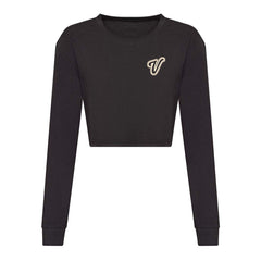 Voodoo Retro Womens Long Sleeve Cropped T-Shirt