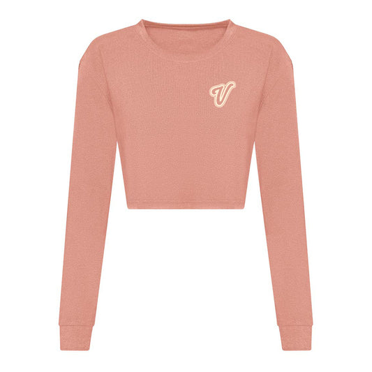 Voodoo Retro Womens Long Sleeve Cropped T-Shirt