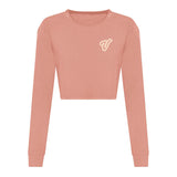 Voodoo Retro Womens Long Sleeve Cropped T-Shirt