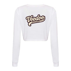 Voodoo Retro Womens Long Sleeve Cropped T-Shirt