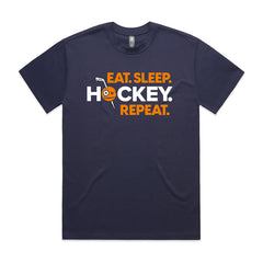 Eat, Sleep, Hockey, Repeat Ball Hockey - Heavy Tee