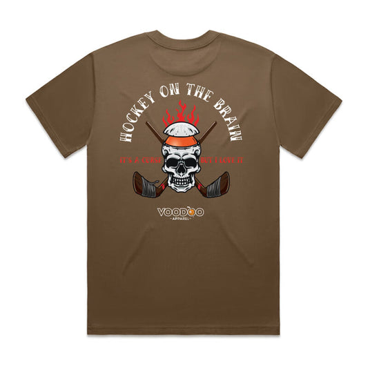 Hockey On The Brain - Heavy Tee
