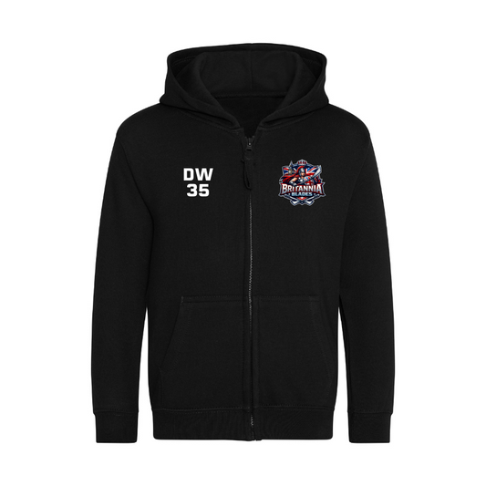 Foxes Kids Zipped Hoodie - embroidered