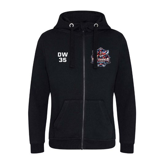 Blades Unisex Zipped Hoodie - printed