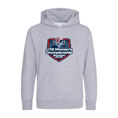GB Under 16 Women Kids Grey Hoodie Full Logo - printed