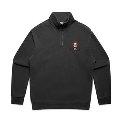 Hockey On The Brain Relax Faded Half Zip