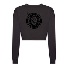 Womens Ice Hockey Long Sleeve Cropped T-Shirt