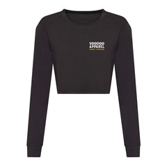 Voodoo Strike First Womens Long Sleeve Cropped T-Shirt