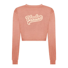 Voodoo Retro Womens Long Sleeve Cropped T-Shirt